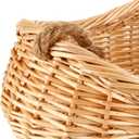 JJSQ Wicker Woven Basket with Jute Rope Handle Garden Harvest Basket Wicker Storage Baskets for Picnic, Easter, Organizing, Gathering Vegetables, Large 17" x 12" x 5"