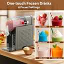 Slushie Machine: No Ice Needed Slushy Machine for Home, 6 Preset, Real-Time Temp Display, Auto-Clean | Frozen Margaritas, Cocktails, Frappés, Ice Cream, Smoothies, Milkshakes,Summer Parties