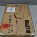 Toilet Safety Rail, Safety Frame for Toilet Seat, Toilet Grab Bar with Adjustable Width for Seniors Supports 350lbs (Black and White)