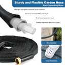 CXEZSIK Garden Hose 50ft Lightweight, Non-Expanding, Leak-Proof Metal Connector, No-Knot No-Tangle, Easy to Store and Carry, Wear-Resistant, 3/4GHT Flexible Water Hose, Hose for Yard, Garden, Outdoor