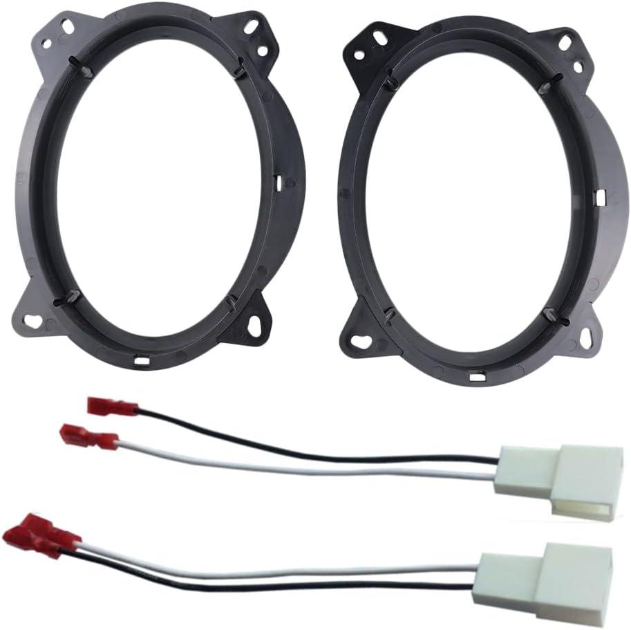6" x 9" Front Door Speaker Mount Adapter for Subaru Forester Impreza Toyota 4Runner Avalon Highlander Tacoma Prius Sequoia Tundra with Wiring Harness