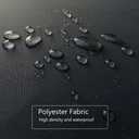 LLSCL Fabric Shower Curtain Liner, Waterproof Hotel Quality, Bathroom Curtains Rust Resistant Grommets, 72 x 72 Machine Washable (Black)