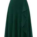 BeryLove Formal Dresses for Women 2026 Wedding Guest with Slit Cocktail Elegant Lace Long Prom Dress (Medium, Darkgreen Sequin)