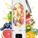 Portable Blender Personal Electric USB | 500ml Portable Juicer for Shakes and Smoothies | Small Blender for Mixing | Compact Convenient Versatile Kitchen Small Appliance for Home (White)