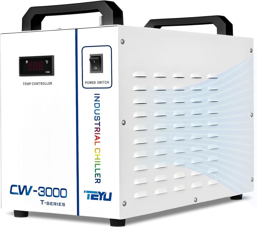 Cloudray Water Chiller CW-3000 for CO2 Laser Engraver & Cutting, Laser Chiller, Industrial Water Cooler,with 9L Water Tank Capacity Max. Pump Flow 10L/min 50W/ Cooling