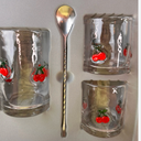 Mixing Glass Cocktail 4pc Set Cherry