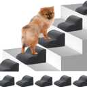 MABOZOO Dog Ramp for Stairs, 2-Step Dog Stair Helper for Any Staircase, Non-Slip Pet Steps with Low Angled, Ramps for Small, Elderly Injured Doggy Cat