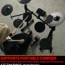 AODSK Electric Drum Set for Beginner with 150 Sounds,4 Quiet Drum Pads,2 Pedal,Throne,Sticks,Electronic Drum with Headphone,AED-400