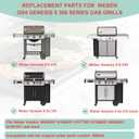 66044 Warming Rack for Weber GS4 Genesis II S310 E310 E315 E330 S335 S345 E325 Ce310 Ex335 Gas Grills, Stainless Steel Duble Warming Grates for Weber 61000001 61005001 Accessories, 25 3/4 Inch