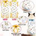 6 Pack Recovery Suit for Cats, Breathable Female and Male Onesie Cat Recovery Suit E Collar Alternative Pajama for After Surgery Spay Abdominal Skin Anti Licking (Medium)