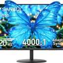 SANSUI 22 Inch 120Hz Monitor, FHD Computer Monitor 4000:1 Contrast Ratio with Adaptive Sync, HDR 100% sRGB, HDMI x 2, VESA Mount, Eye Care for Home/Office (ES-22X3AH, One HDMI Cable Included). (Black)