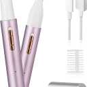 2025 Rechargeable Nose and Ear Hair Trimmer for Women Men  Painless Facial and Eyebrow Hair Remover, Dual-Edge Blades, IPX7 Waterproof, Compact and Portable Electric Clipper (Purple)