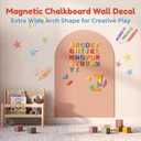 Magnetic Arch Wall Decal, 31.9" x 39.7"(81x101cm) Strong Adhesive Magnetic Chalkboard Play Wall, Anti-Peel Ideal for Playroom Home Classroom(Whipped Cream)