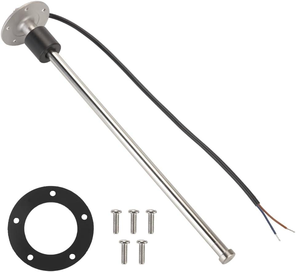 15" 380mm Universal Boat Fuel Tank Sending Unit Stainless Steel Gas Water Fuel Level Sensor Waterproof Fuel Sender Unit - Compatible for Marine Car RV Truck Vehicle