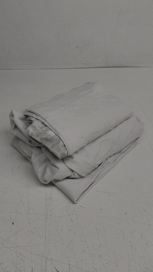 Amazon Basics Lightweight Super Soft Easy Care Wrinkle Free Microfiber 3 Piece Bed Sheet Set with 14-Inch Deep Pockets, Twin, Light Gray, Solid, Kids, Men & Women Bedding