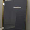 Gold Bathroom Mirror, 24x36 Inch Brushed Gold Mirror, Aluminum Alloy Framed Vanity Mirror, Rounded Rectangle Mirror for Over Sink, Anti-Rust (Horizontally or Vertically)