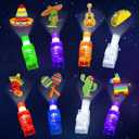 32PCS Mexican Fiesta LED Finger Lights Cinco De Mayo Fiesta Party Favors for Kids Boys Girls Birthday Goodie Bags Stuffers Taco Party Classroom Prizes Pinata Goodie Bag Stuffers Gifts
