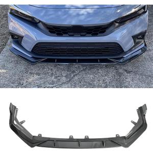 Front Bumper Lip for Honda Civic 11th Gen 2022-2024 PP Front Lip Splitter Spoiler(Carbon Fiber Printing)