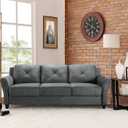 Michanco 3 Inch Black Sofa Legs Set of 4 Square Tapared Wood Furniture Feet for Couch Sofa Ottoman