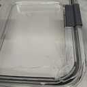 2 x Rubbermaid Brilliance Glass Food Storage Containers, 8 Cup, Set of 2, BPA-Free, Leak-Proof, Clear