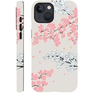 TRAGHEIR for iPhone 15 Plus Case Floral - Cute Cherry Blossoms Aesthetic Phone Case for Women Girls,Protective Cases for iPhone 15 Plus,Beige