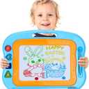 BABLOCVID Magnetic Drawing Board Toddler Toys for Boys Girls, 15 Inch Erasable Doodle Board for Kids Colorful Etch Education Sketch Doodle Pad Toddler Toys for Age 3 4 5 6 7 Year Old Boy Girl Blue