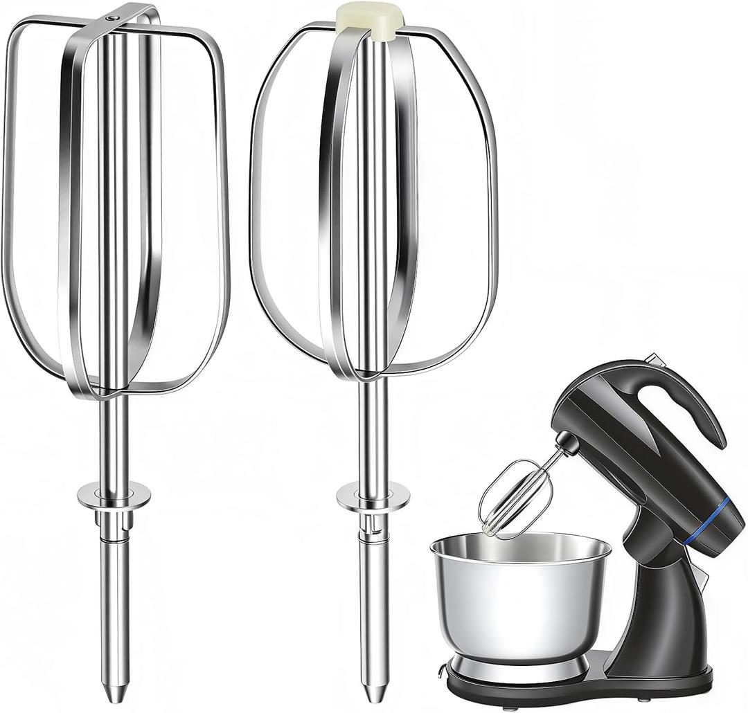 Replacement Mixer Beaters Compatible with Sunbeam Mixmaster Mixers Models 2355, 2356, 2357, 2358, 2359, 2360, 2364, 2381-Premium 304 Stainless Steel, High Efficiency Attachments, NOT UNIVERSAL- 2 Pack