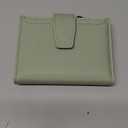 Airkit Small Wallet Women RFID Blocking Soft Leather Bifold Compact Card Holder Wallet for Women with Zipper Coin Pocket 4 ID Window (Green Blooming)