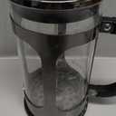 BAYKA French Press Coffee Maker, 4-Level Filtration, Easy to use, Large 304 Stainless Steel Press, Cold Brew Heat Resistant Thickened Borosilicate Pot for Camping Travel Gifts, 34 Ounce, Dark Pewter