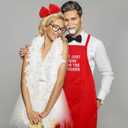 Xtinmee 2 Sets Funny Halloween Fried Chicken Couple Costume White Suit Chef and Funny Chicken Costume Set for Adult Men Women