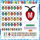 Kosiz 116 Pcs DIY Letter Custom Banner Customizable Banner Kit Merry Christmas Letter Garland Including 111 Letters Numbers 3 Rope 2 Threading Device for Christmas Holiday Party Home Classroom Decor