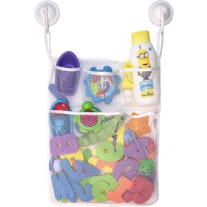 Lilly's Love Bath Toy Storage - Large 14 x 20 inch Bathtub Toy Holder + 2 Locking Hooks, Quick Dry & Easy for Kids to Put Bath Toys Away