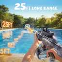 2 x 2 Pack Water Gun for Kids, Squirt Guns for Kids with LED Light & 25 FT Shooting Range, Large Capacity No Leak Water Gun, Summer Swimming Pool Beach Outdoor Water Fighting Parties Toys