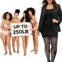 Buauty Fishnet Tights Patterned Fish Net Stockings Floral High Waist Pantyhose Black Lace Thigh High Stocking Party Halloween (One Size, Black Skull-small)