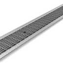 Vodaland Galvanized Stamped Steel Grate B Class 39.4 L x 5.4 Wx .4 H for Use with 4 Inch Internal Trench Drain ADA Rated