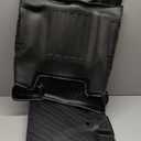 Mixsuper Liner Floor Mats for 2022-2025 2026 Nissan Frontier Crew Cab (Not Fit King Cab) with 2nd Row Under-Seat Storage, All Weather Floor Liners 1st and 2nd Row Set Black