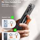 TORRAS 2025 Upgrade (Gen 6.0) Magnetic Phone Grip Holder Kickstand with Braided Strap, Fit for MagSafe Ring Removable, for iPhone 17 16,15, 14, 13 12 Pro/Max Samsung, Google (Silver), Ostand Ring