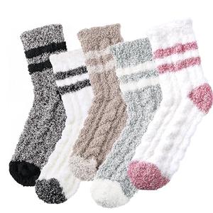 Trifabricy Fuzzy Socks for Women - Fluffy Cozy Slipper Socks for Women, Women's Ultra Soft Winter Thick Warm Fuzzy Sleeping Sock for Home, Candy Colorful L