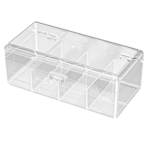 Card Collector Box Trading Card Organizer with Divider Transparent Protect Collectible Cardboard Holder Cardboard Storage Box 2 pack