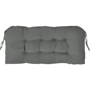 Outdoor Bench Cushion 44x22x4 Inch with Ties Loveseat Pads, Dark Grey