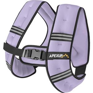 APEXUP 2.3 kg Weighted Vest for Men and Women, Training Equipment for Strength Training, Running (Pastel Purple)