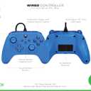 PowerA Wired Controller for Xbox Series X|S - blue, gamepad, video game/gaming controller, works with Xbox One, Officially Licensed