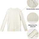 VPG Cable Knit Sweater for Men, Vintage Crewneck Cotton Dressy Lightweight Fitted Sweater (Beige, XL)