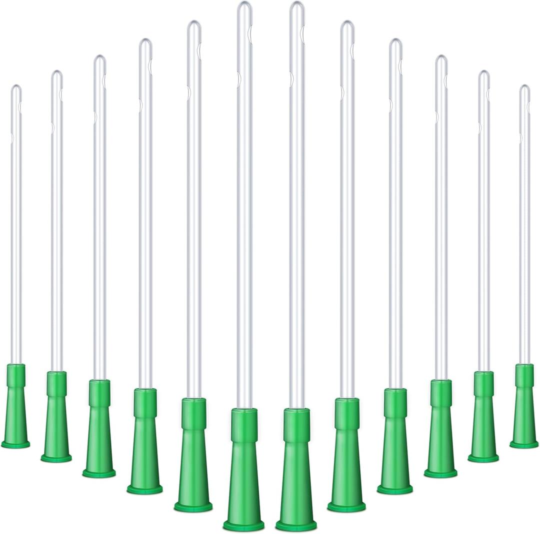 Nuanchu PVC Replacement Tubings Supplies Tubes Kit Clear Replacements Hose with Flexible Rounded End for Smooth Insert(14 FR, 150 Pieces)