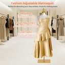 Female Mannequin Torso for Sewing: Adjustable Height from 47.2 to 74.8 Inch Female Dress Form for Sewing and Clothing Display - Pinnable Mannequin with Support Metal Base Stand, 14.96 x 33.85 x 25.19 x 33.07 inches