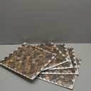 Blujellyfish Hexagon Mosaic Tile Antique Earthy Brown Metallic Textured Wall Backsplash Tile (Pack of 5 Sheets) (5 square feet)