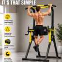 Foldable Pull Up Bar Free Standing, Upgraded Free Standing Pull Up Bar Station, Multi-function Power Tower Dip Bar, Assistance Bands Home Gym Strength Training Equipment