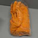 HAUSSY Orange Throw Pillow Covers 22x22 Inch Set of 2, Soft Corduroy Solid Striped,Square Decorative Cushion Case,Winter Home Decorations for Couch,Bed