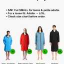 Waterproof Swimming Parka, Windproof Fleece Lined Surf Poncho Coat, Water Resistant Oversized Jacket for Swimming (Blue, S)