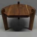 TableCraft12654 Acacia Wood Stand for Glass Beverage Dispensers, Beverage Holder, 10" Dia x 8" H, Raises Dispenser 6-3/4", Ideal for Catering & Restaurants